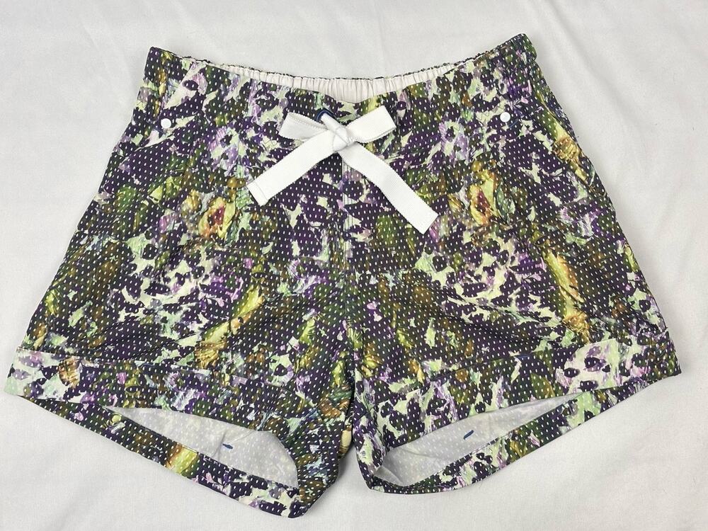 Lululemon Spring Break Away Shorts Floral Sport White Multi Drawstring Size 4